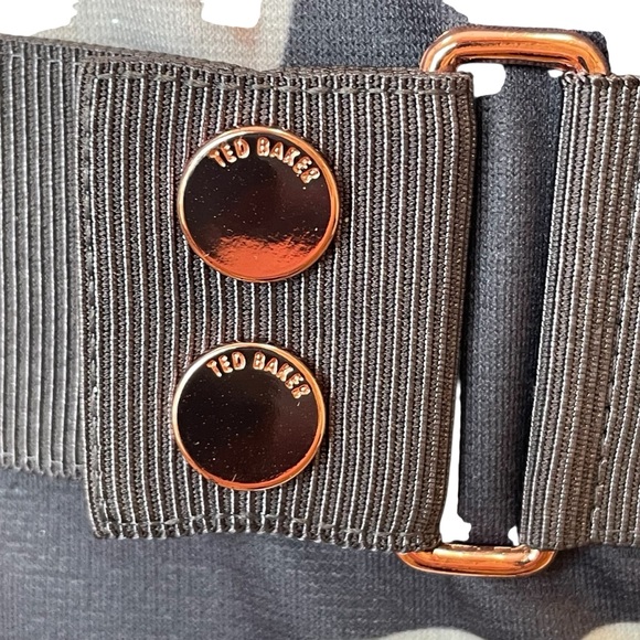 Ted Baker Bisslee Chatsworth Charcoal and Pink Floral Bodycon Dress - Picture 5 of 5